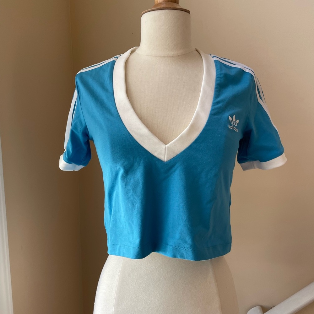 Adidas V-neck crop top